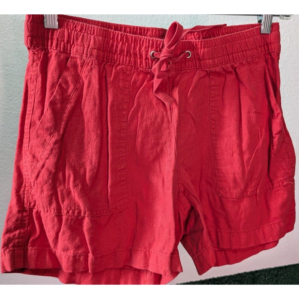 Nautica Womens Size S Small (30"X5") Pull On shorts Red Casual Beach (311m)